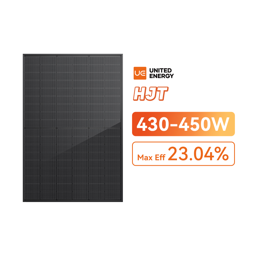Solar-Fotovoltaik-Module HJT 430–450 W, ganz in Schwarz, bifazial