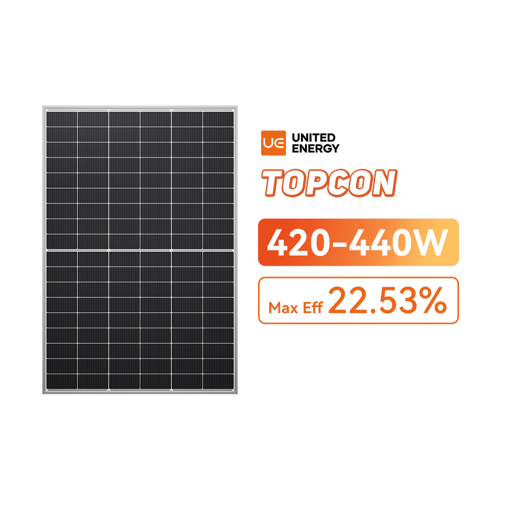 N-Typ TOPCon 420–440 W standardmäßige bifaziale Solarmodule