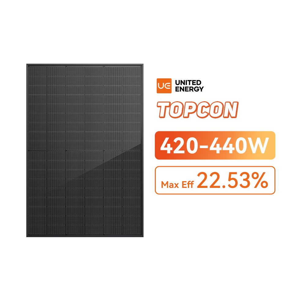 420–440 Watt komplett schwarze bifaziale Mono-Solar-PV-Module TOPCon